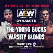 The Young Bucks vs The Varsity Blonds main event graphic