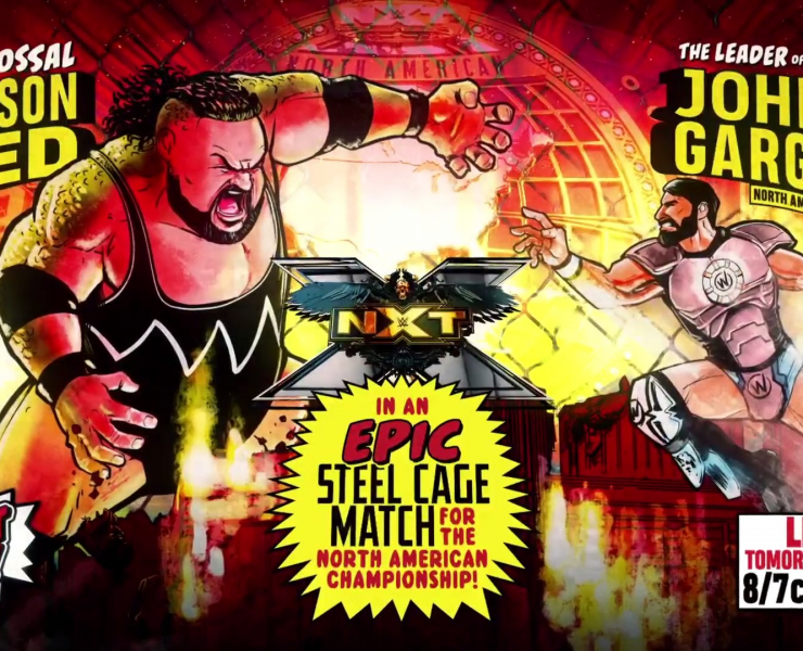 Bronson Reed vs Johnny Gargano main event graphic