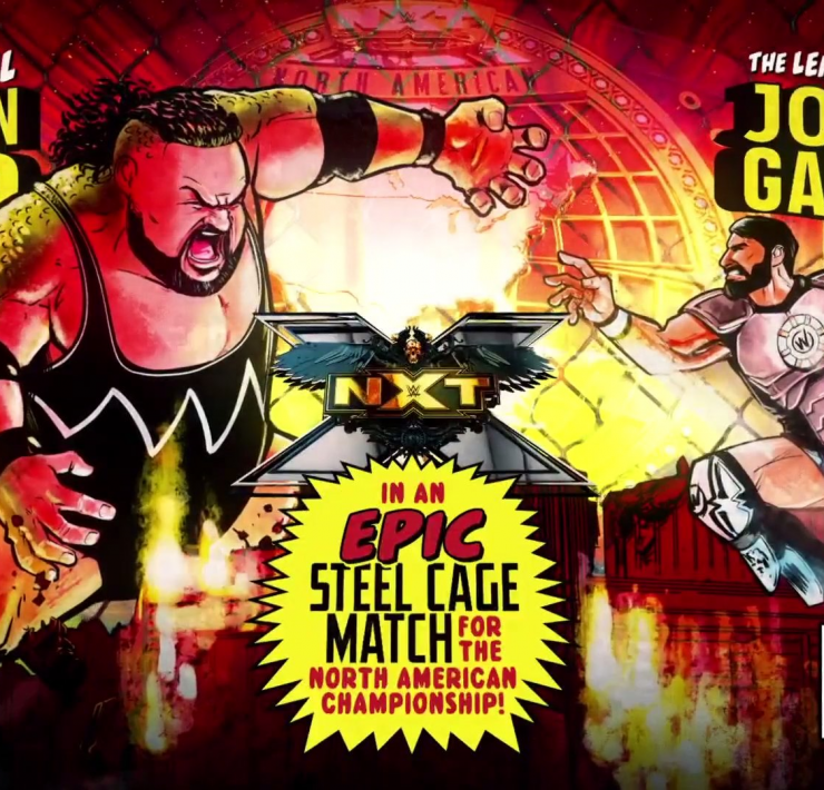 Bronson Reed vs Johnny Gargano main event graphic