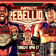 Rich Swann vs Kenny Omega match graphic