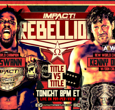 Rich Swann vs Kenny Omega match graphic