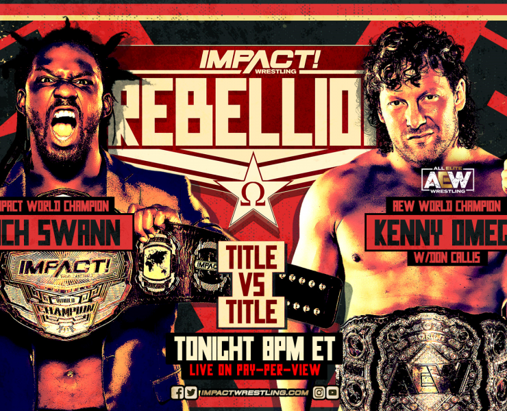 Rich Swann vs Kenny Omega match graphic