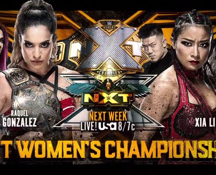 Raquel González vs Xia Li NXT main event graphic