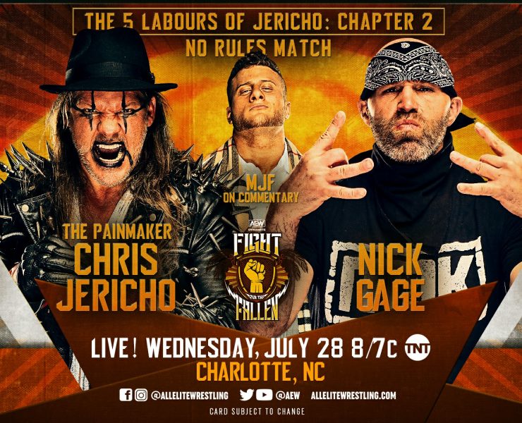Jericho vs Gage main event graphic