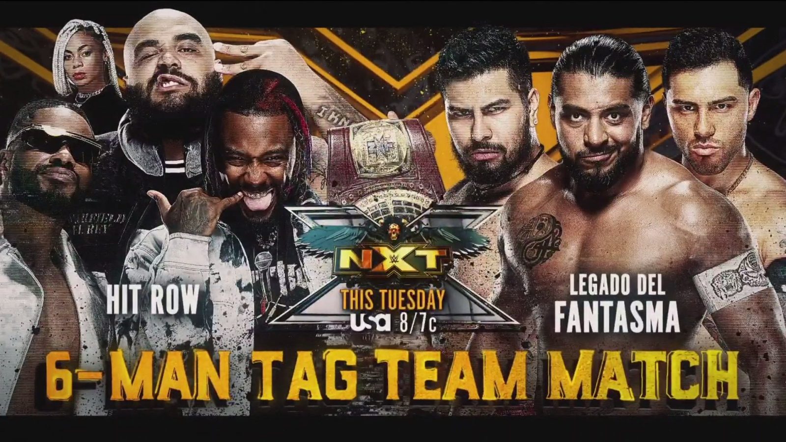 Hit Row vs Legado de Fantasma main event graphic