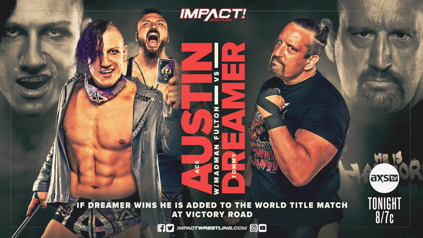 Ace Austin vs Tommy Dreamer main event graphic