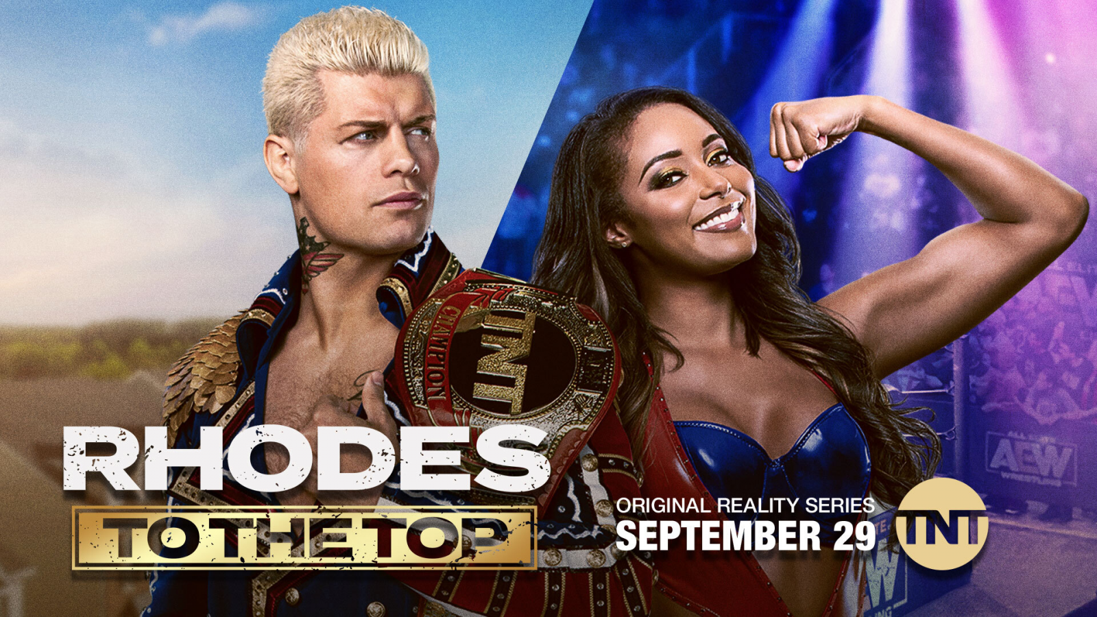 A Rhodes to the Top graphic featuring Brandi and Cody