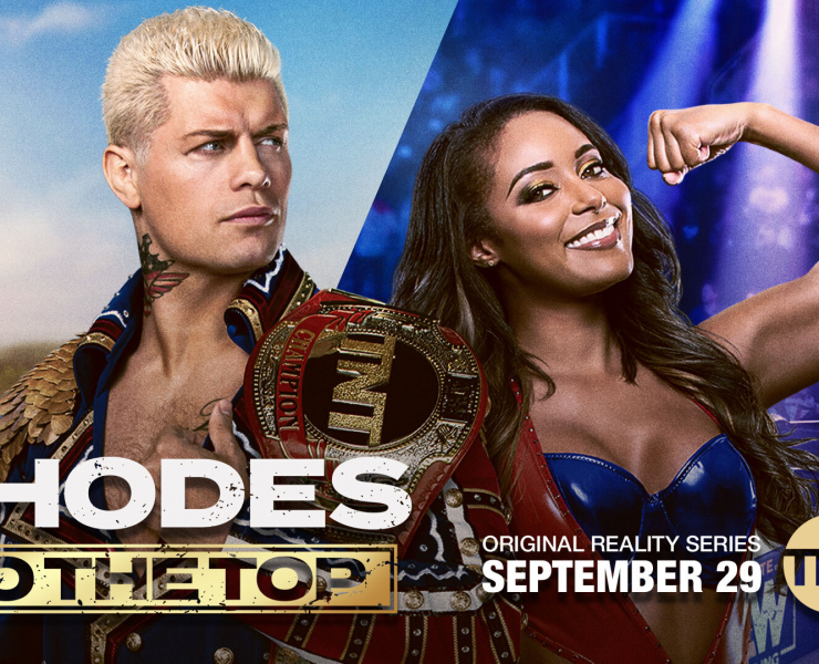 A Rhodes to the Top graphic featuring Brandi and Cody