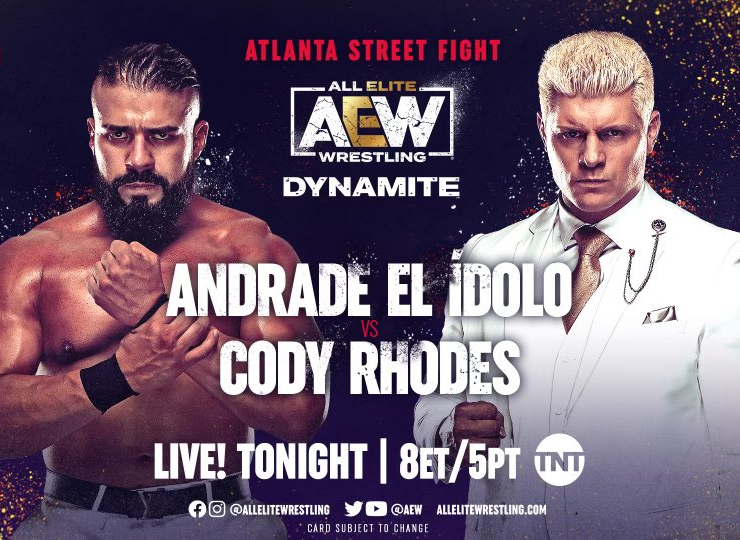 Andrade vs Cody main event graphic