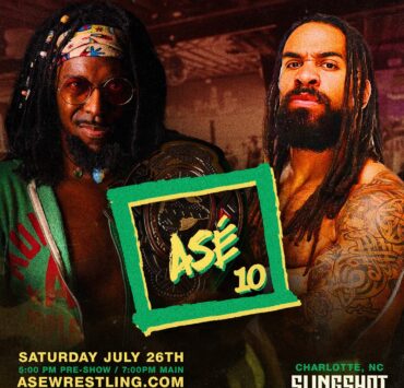 An ASÉ Wrestling graphic for Suge D vs Kaun for the Pan-Afrikan World Championship