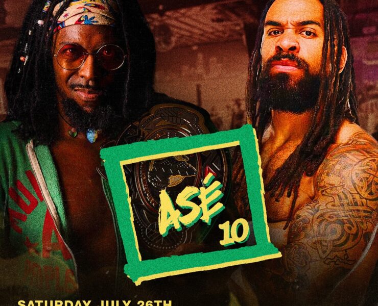 An ASÉ Wrestling graphic for Suge D vs Kaun for the Pan-Afrikan World Championship