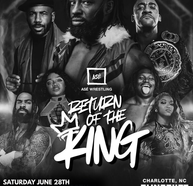 A poster for ASÉ Wrestling: Return of the King