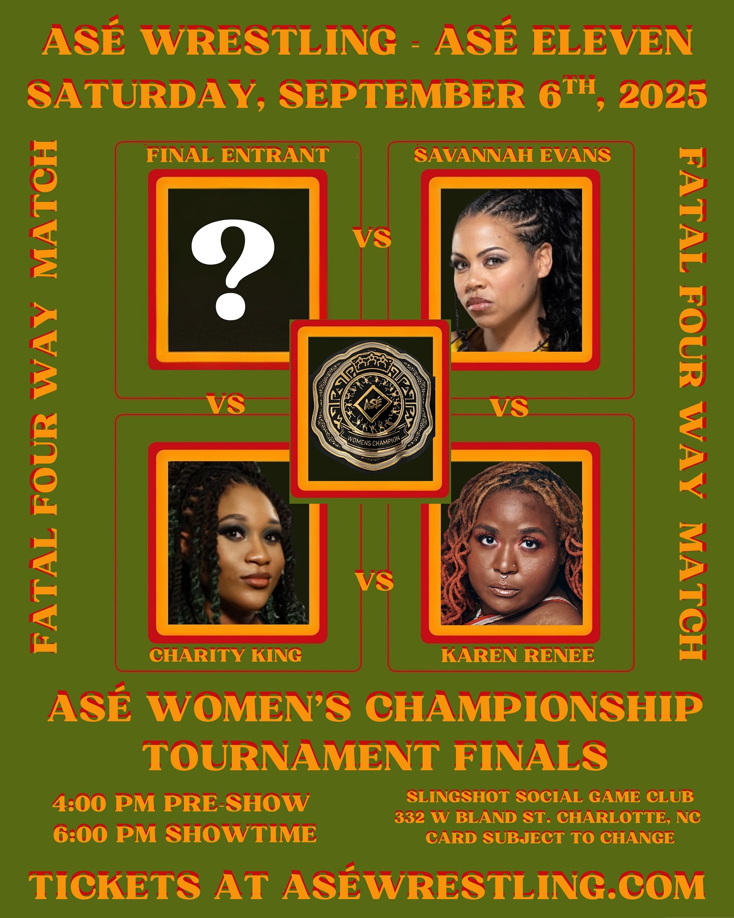 An ASÉ Wrestling graphic for the ASÉ Women's Championship